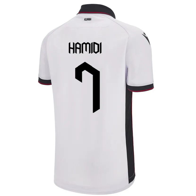 Danxen Mujer Camiseta Albania Mimoza Hamidi #7 Blanco 2ª Equipación 24-26 La Camisa México