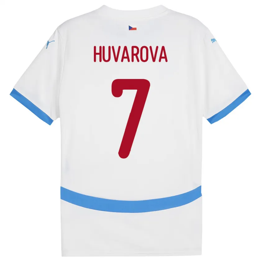 Danxen Mujer Camiseta Chequia Dominika Huvarová #7 Blanco 2ª Equipación 24-26 La Camisa México