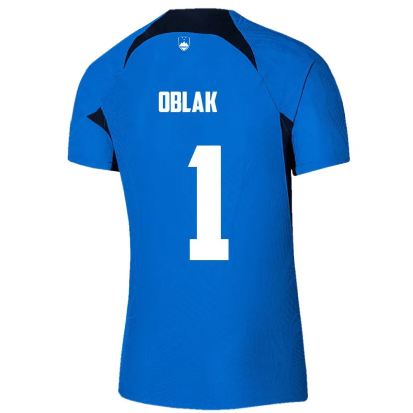 Danxen Mujer Camiseta Eslovenia Jan Oblak #1 Azul 2ª Equipación 24-26 La Camisa México