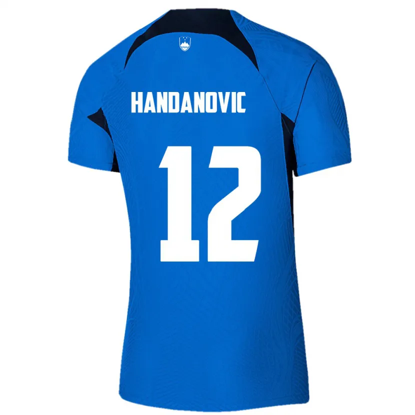 Danxen Mujer Camiseta Eslovenia Tanej Handanovic #12 Azul 2ª Equipación 24-26 La Camisa México