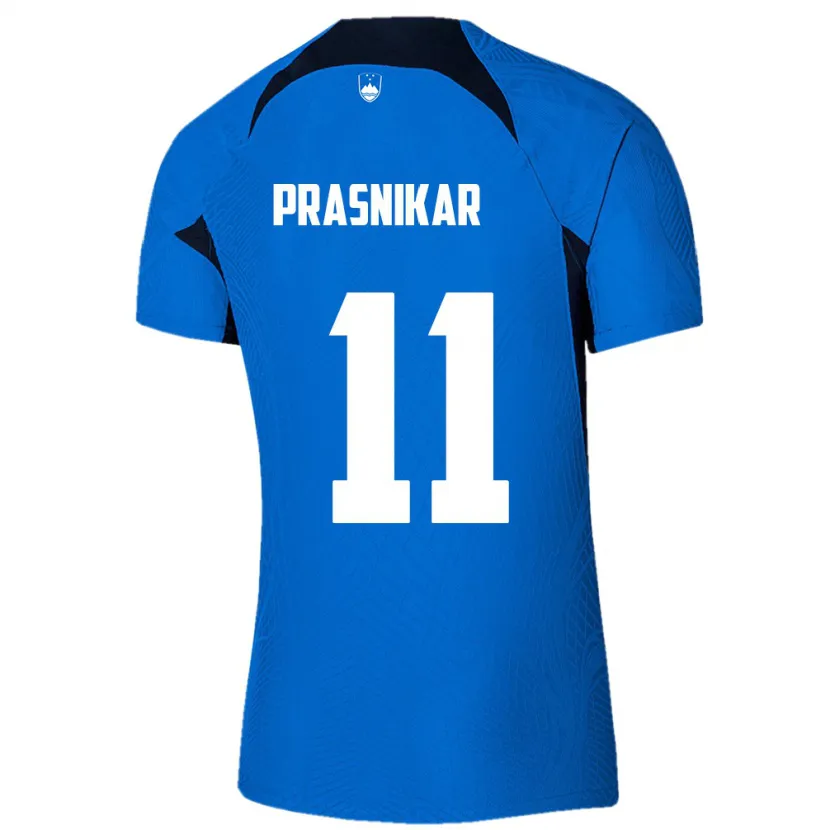 Danxen Mujer Camiseta Eslovenia Lara Prašnikar #11 Azul 2ª Equipación 24-26 La Camisa México