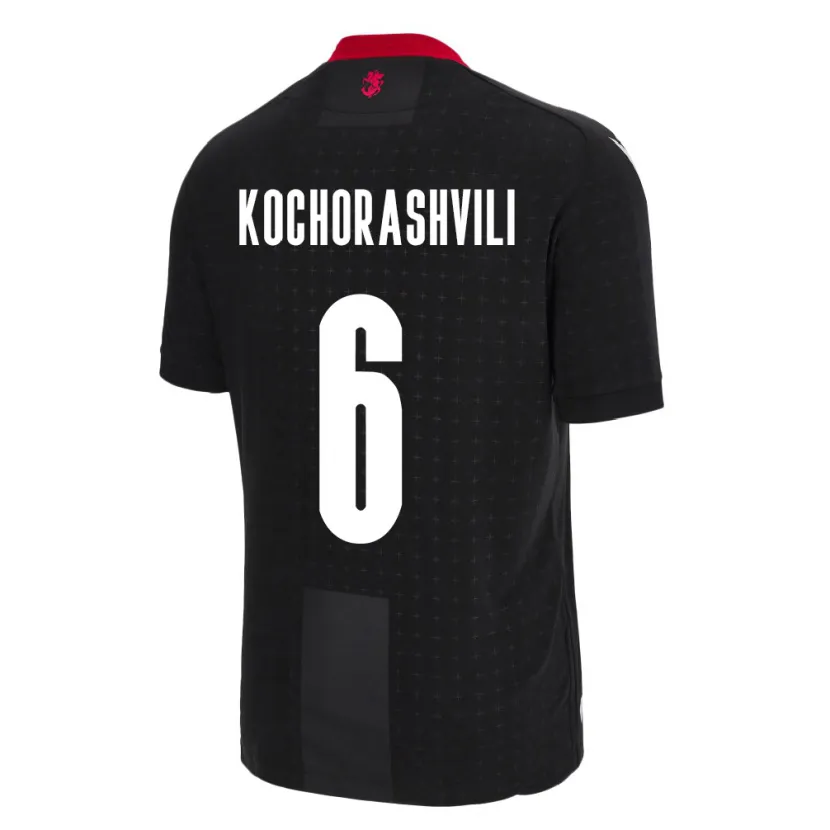 Danxen Mujer Camiseta Georgia Giorgi Kochorashvili #6 Negro 2ª Equipación 24-26 La Camisa México