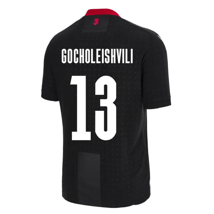 Danxen Mujer Camiseta Georgia Giorgi Gocholeishvili #13 Negro 2ª Equipación 24-26 La Camisa México