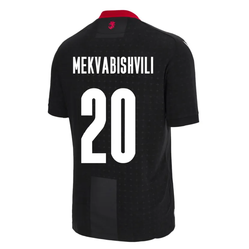 Danxen Mujer Camiseta Georgia Anzor Mekvabishvili #20 Negro 2ª Equipación 24-26 La Camisa México