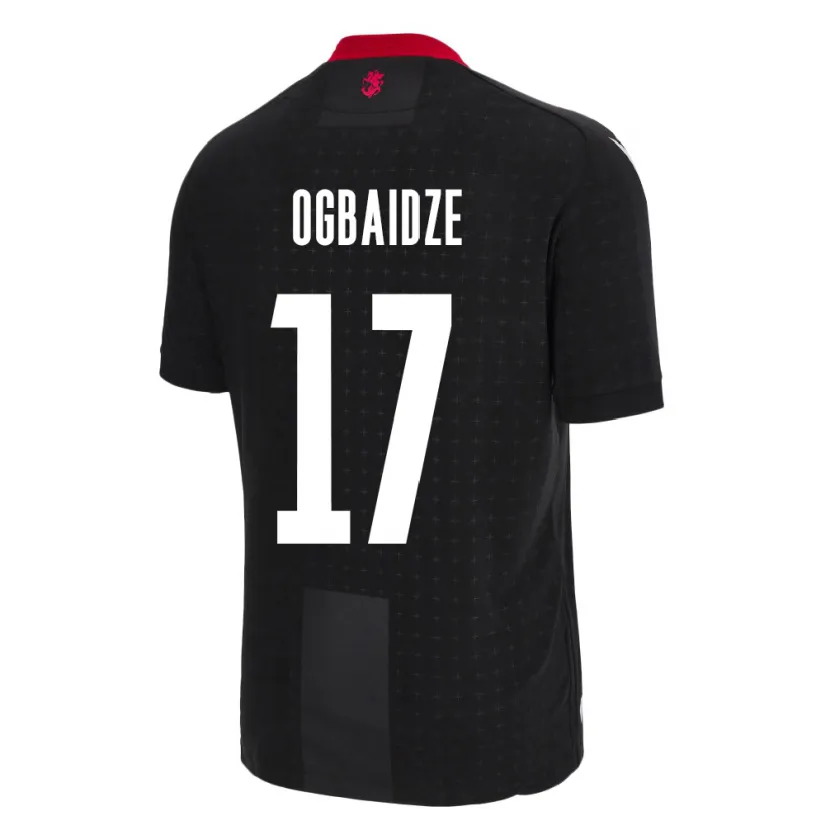 Danxen Mujer Camiseta Georgia Shalva Ogbaidze #17 Negro 2ª Equipación 24-26 La Camisa México