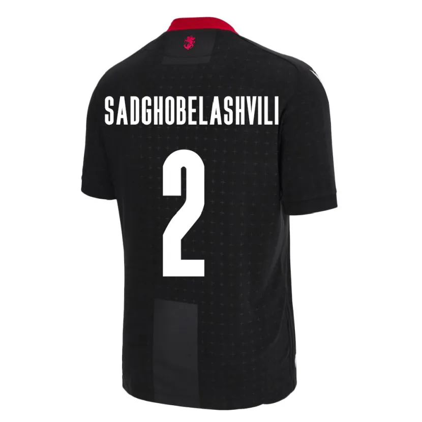Danxen Mujer Camiseta Georgia Gela Sadghobelashvili #2 Negro 2ª Equipación 24-26 La Camisa México