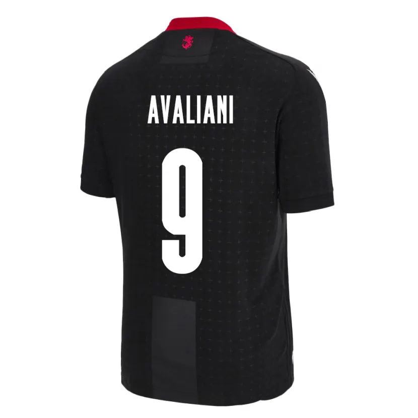 Danxen Mujer Camiseta Georgia Aleksandre Avaliani #9 Negro 2ª Equipación 24-26 La Camisa México