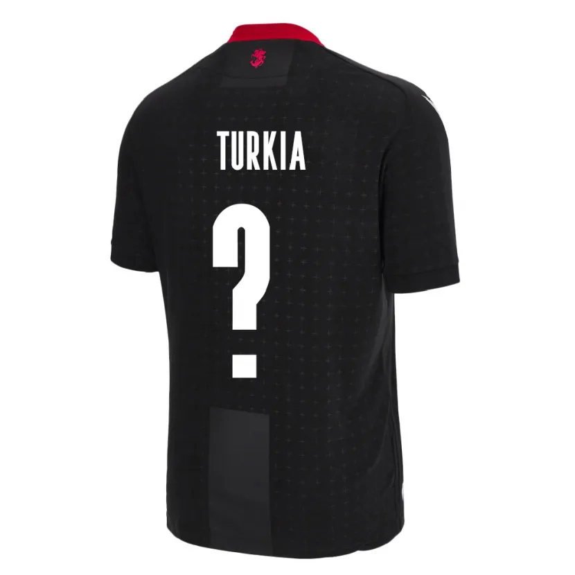 Danxen Mujer Camiseta Georgia Aleksandre Turkia #0 Negro 2ª Equipación 24-26 La Camisa México