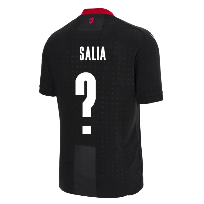 Danxen Mujer Camiseta Georgia Vakhtang Salia #0 Negro 2ª Equipación 24-26 La Camisa México