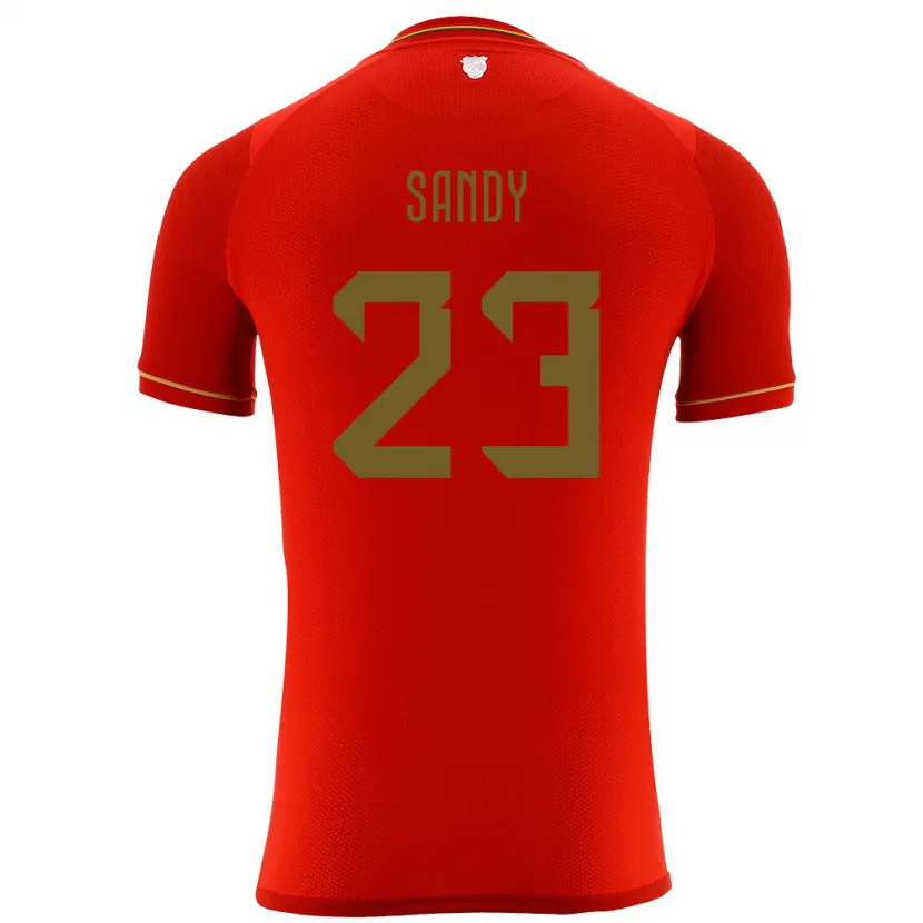 Danxen Mujer Camiseta Bolivia Daniel Sandy #23 Rojo 2ª Equipación 24-26 La Camisa México