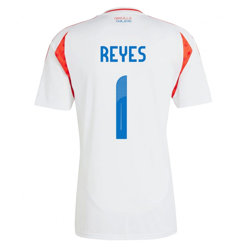 Danxen Mujer Camiseta Chile Vicente Reyes #1 Blanco 2ª Equipación 24-26 La Camisa México