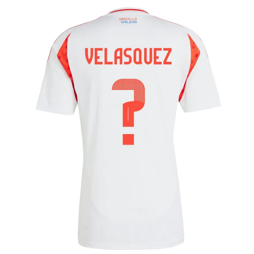 Danxen Mujer Camiseta Chile Milovan Velásquez #0 Blanco 2ª Equipación 24-26 La Camisa México