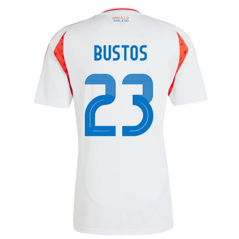 Danxen Mujer Camiseta Chile Ignacia Bustos #23 Blanco 2ª Equipación 24-26 La Camisa México
