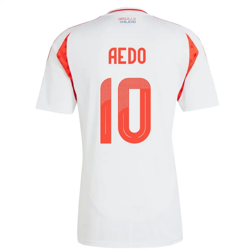 Danxen Mujer Camiseta Chile Yanara Aedo #10 Blanco 2ª Equipación 24-26 La Camisa México