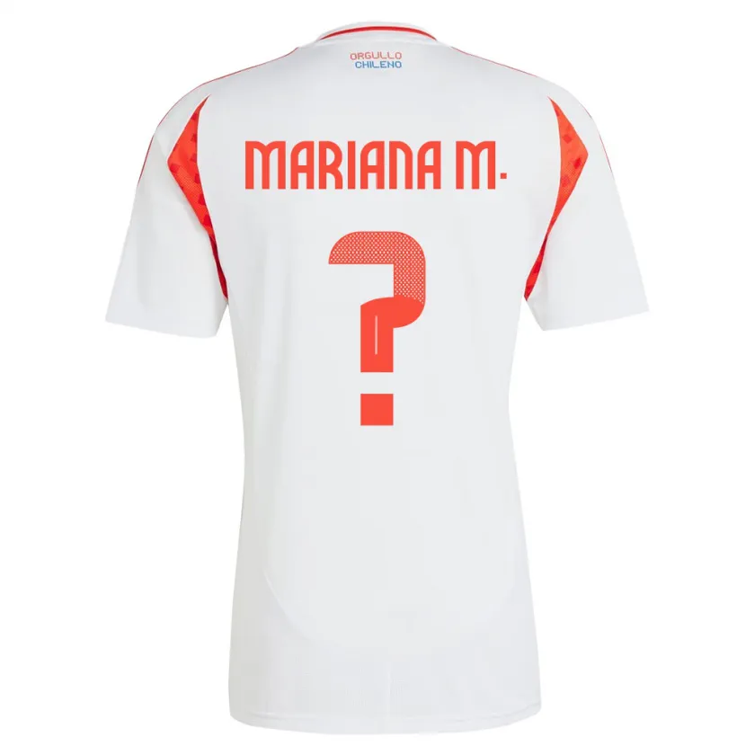 Danxen Mujer Camiseta Chile Mariana Morales #0 Blanco 2ª Equipación 24-26 La Camisa México