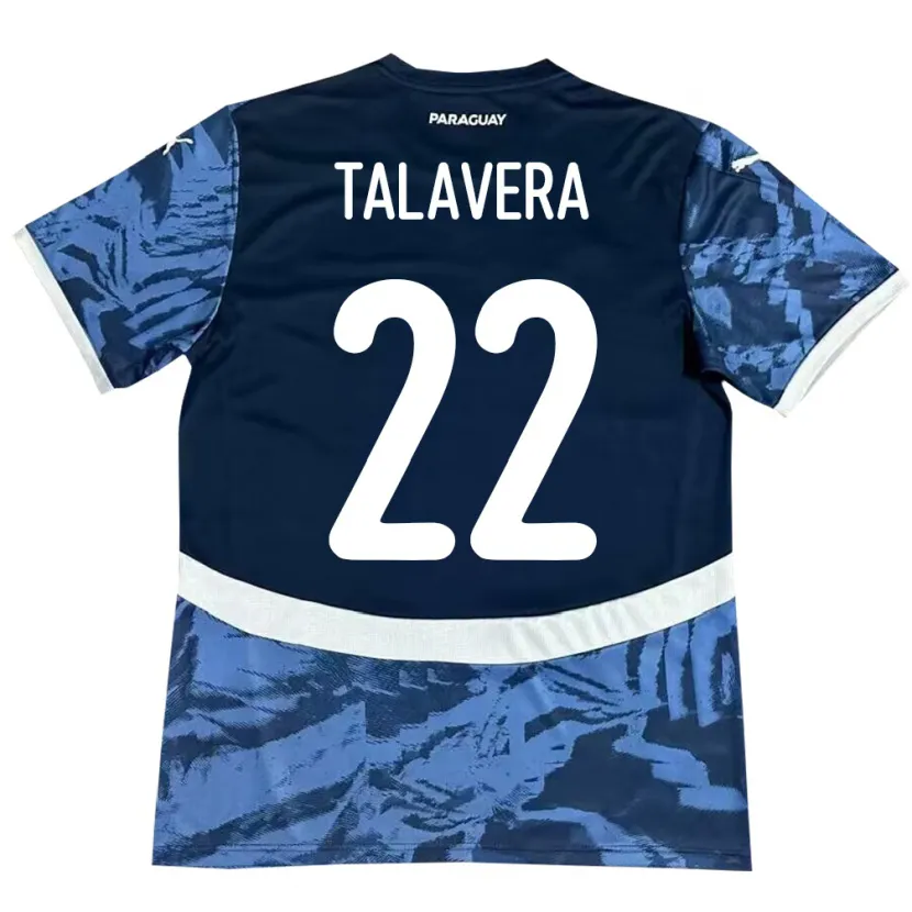 Danxen Mujer Camiseta Paraguay Javier Talavera #22 Azul 2ª Equipación 24-26 La Camisa México