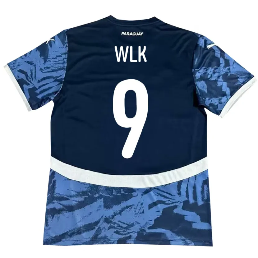 Danxen Mujer Camiseta Paraguay Allan Wlk #9 Azul 2ª Equipación 24-26 La Camisa México