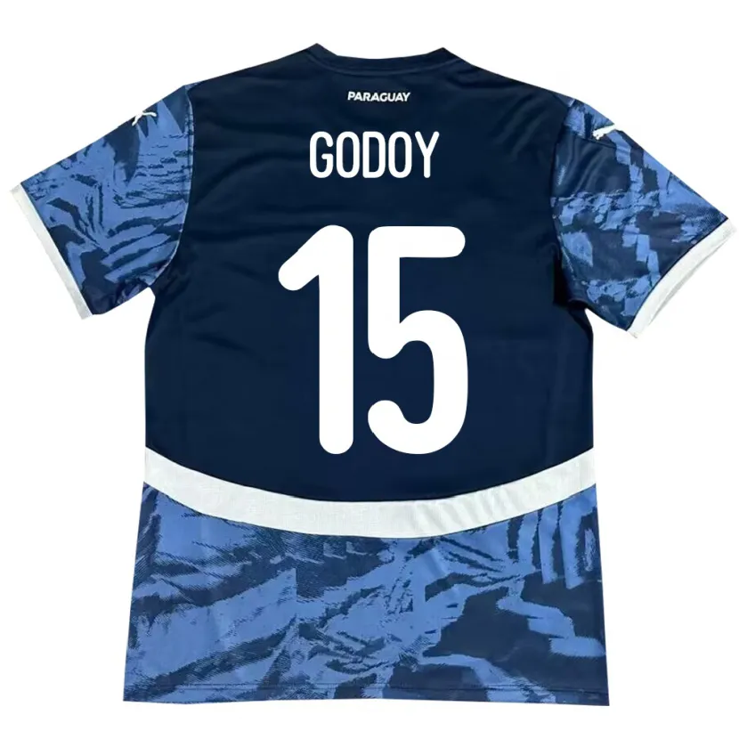 Danxen Mujer Camiseta Paraguay Fanny Godoy #15 Azul 2ª Equipación 24-26 La Camisa México