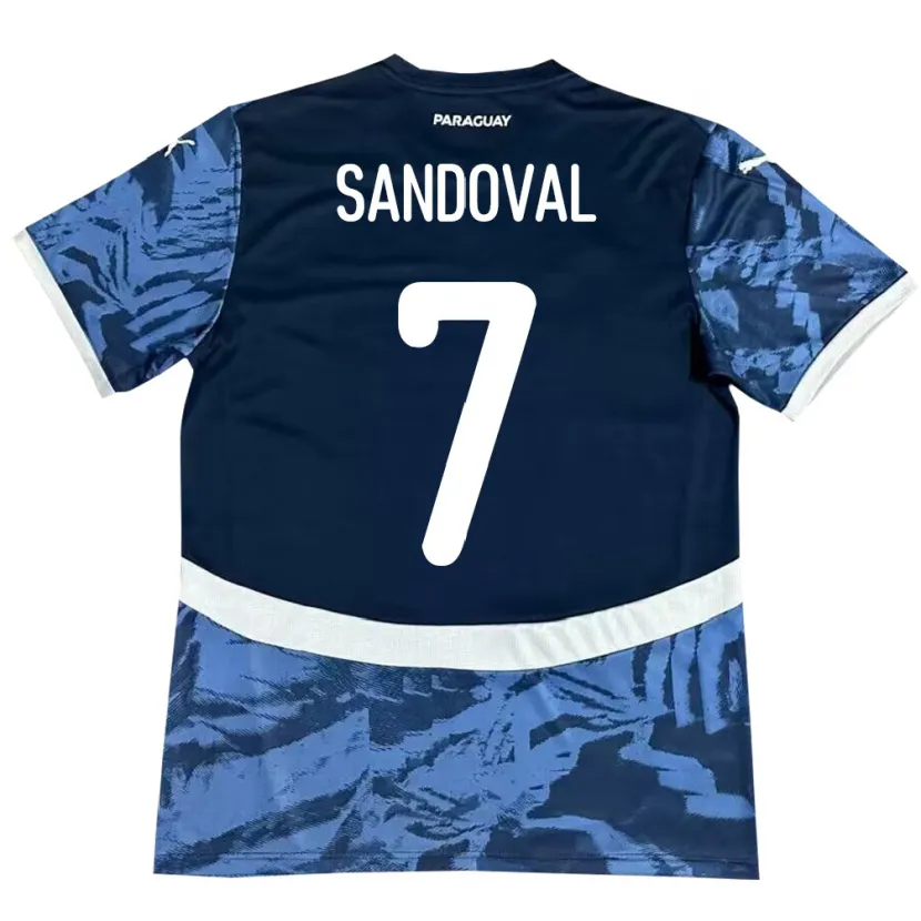 Danxen Mujer Camiseta Paraguay Fabiola Sandoval #7 Azul 2ª Equipación 24-26 La Camisa México