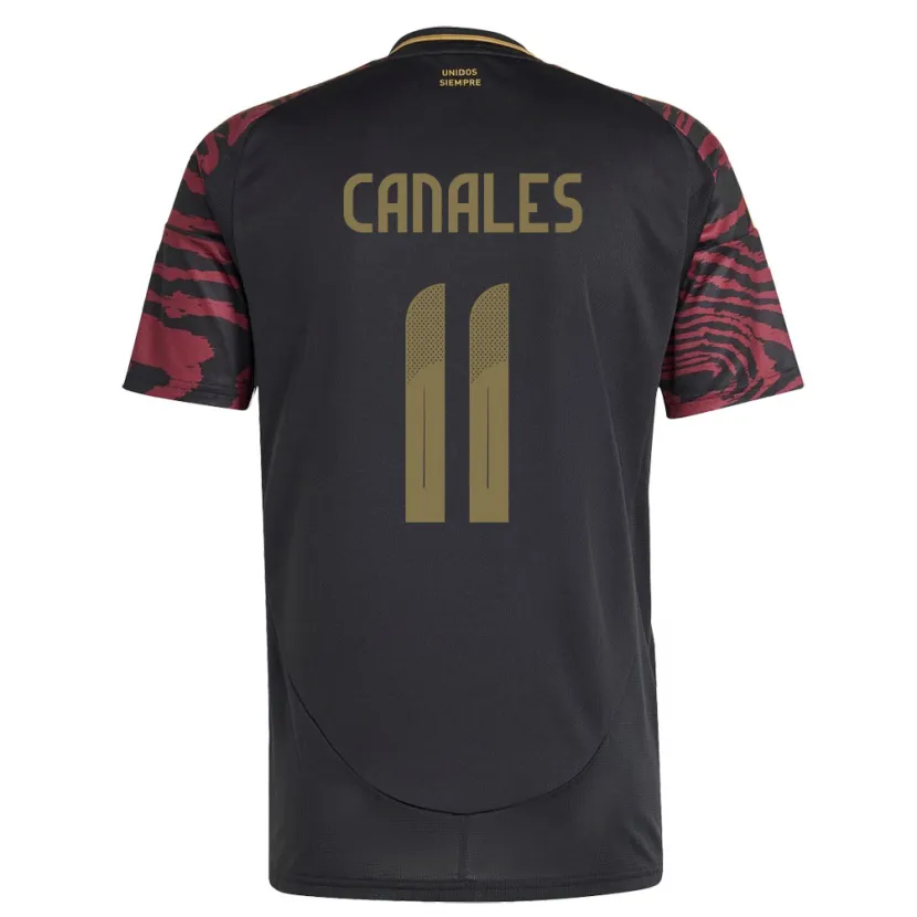 Danxen Mujer Camiseta Perú Xioczana Canales #11 Negro 2ª Equipación 24-26 La Camisa México