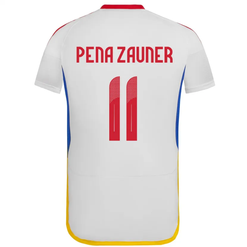 Danxen Mujer Camiseta Venezuela Enrique Peña Zauner #11 Blanco 2ª Equipación 24-26 La Camisa México