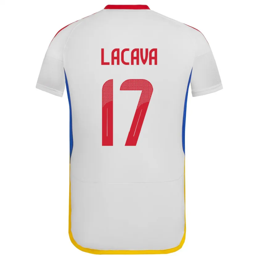 Danxen Mujer Camiseta Venezuela Matías Lacava #17 Blanco 2ª Equipación 24-26 La Camisa México