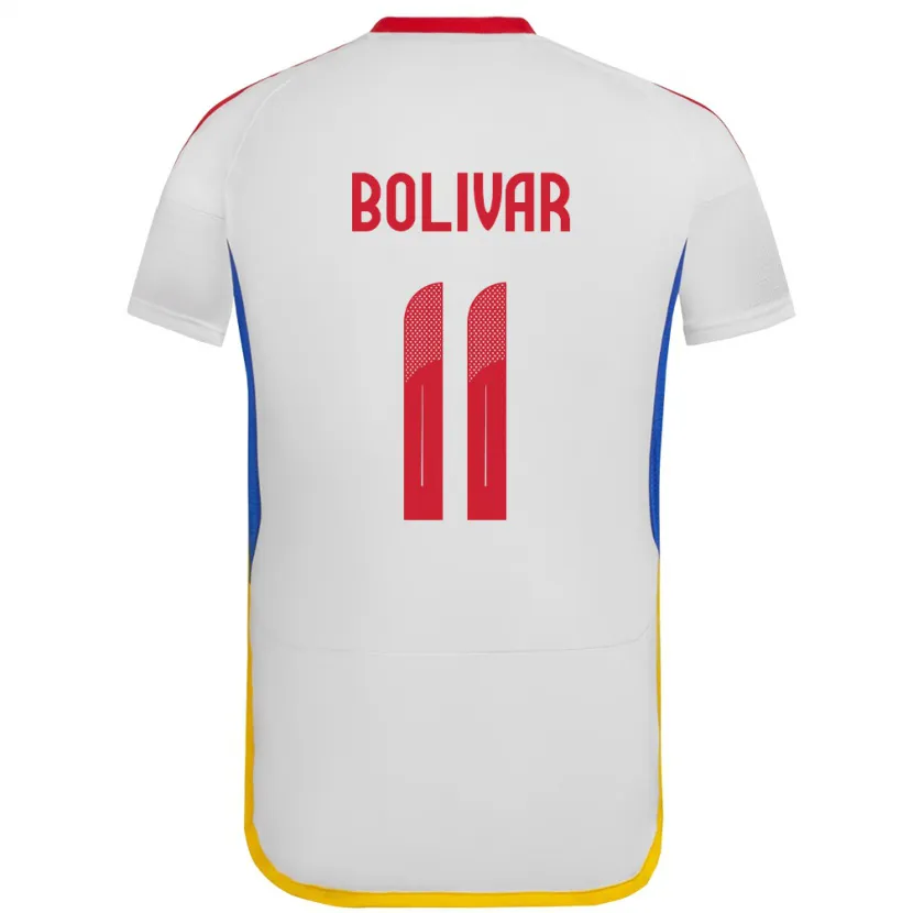 Danxen Mujer Camiseta Venezuela Jovanny Bolívar #11 Blanco 2ª Equipación 24-26 La Camisa México