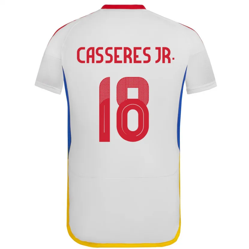 Danxen Mujer Camiseta Venezuela Cristian Cásseres Jr. #18 Blanco 2ª Equipación 24-26 La Camisa México