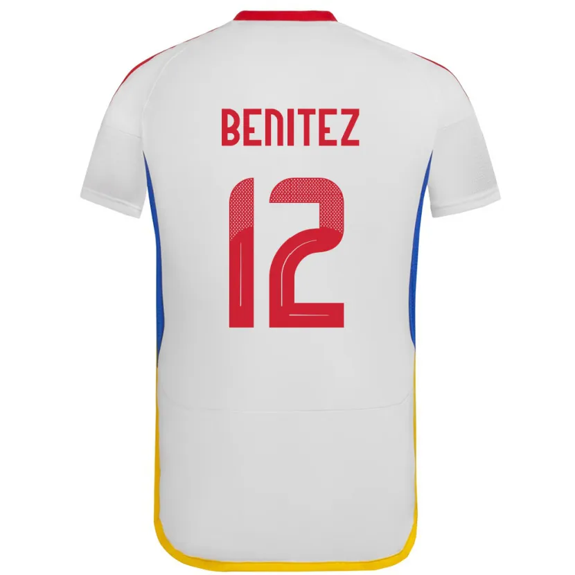 Danxen Mujer Camiseta Venezuela Frankarlos Benítez #12 Blanco 2ª Equipación 24-26 La Camisa México