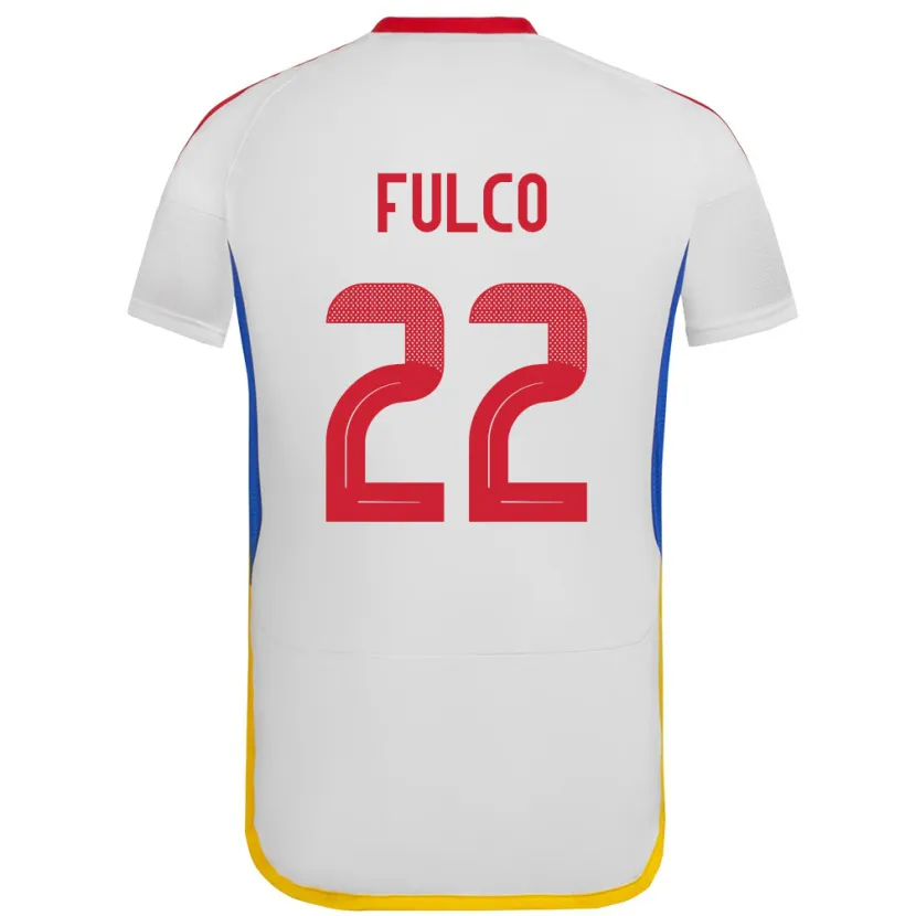 Danxen Mujer Camiseta Venezuela Pedro Fulco #22 Blanco 2ª Equipación 24-26 La Camisa México