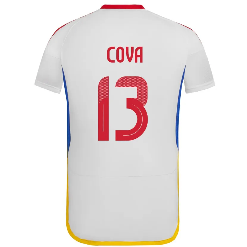 Danxen Mujer Camiseta Venezuela Alejandro Cova #13 Blanco 2ª Equipación 24-26 La Camisa México