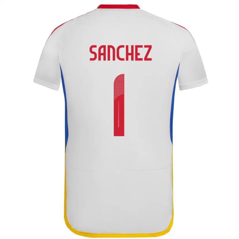 Danxen Mujer Camiseta Venezuela Jorge Sánchez #1 Blanco 2ª Equipación 24-26 La Camisa México