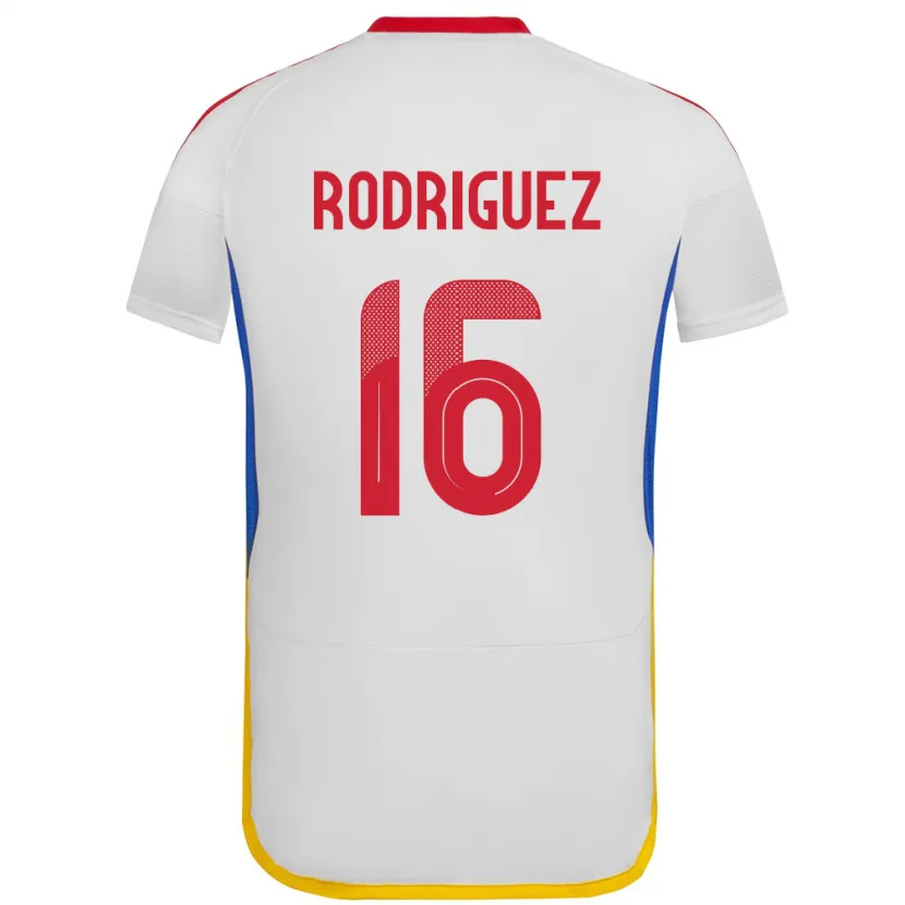 Danxen Mujer Camiseta Venezuela Arianna Rodríguez #16 Blanco 2ª Equipación 24-26 La Camisa México