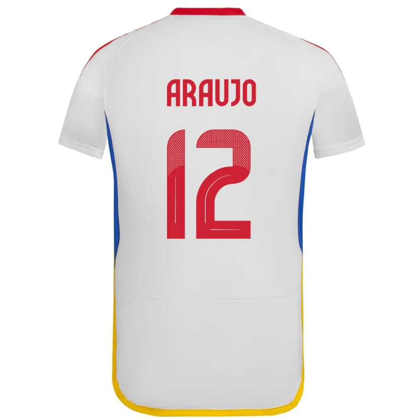 Danxen Mujer Camiseta Venezuela Sabrina Araujo #12 Blanco 2ª Equipación 24-26 La Camisa México