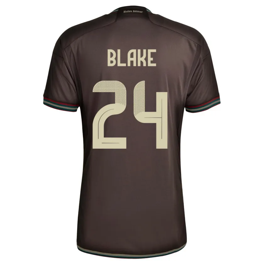 Danxen Mujer Camiseta Jamaica Andre Blake #24 Marrón Noche 2ª Equipación 24-26 La Camisa México