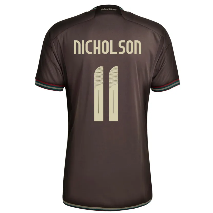 Danxen Mujer Camiseta Jamaica Shamar Nicholson #11 Marrón Noche 2ª Equipación 24-26 La Camisa México
