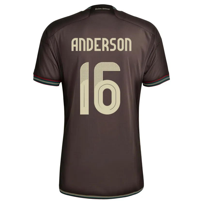 Danxen Mujer Camiseta Jamaica Karoy Anderson #16 Marrón Noche 2ª Equipación 24-26 La Camisa México