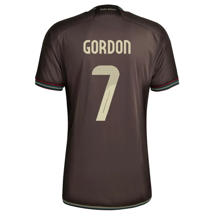 Danxen Mujer Camiseta Jamaica Robino Gordon #7 Marrón Noche 2ª Equipación 24-26 La Camisa México