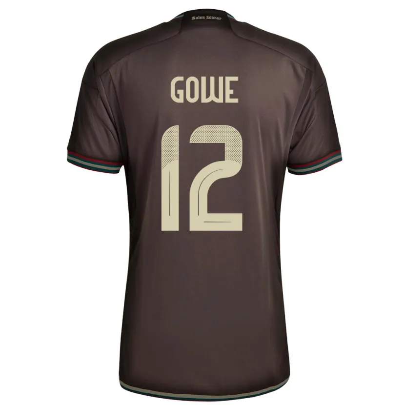 Danxen Mujer Camiseta Jamaica Tyrese Gowe #12 Marrón Noche 2ª Equipación 24-26 La Camisa México