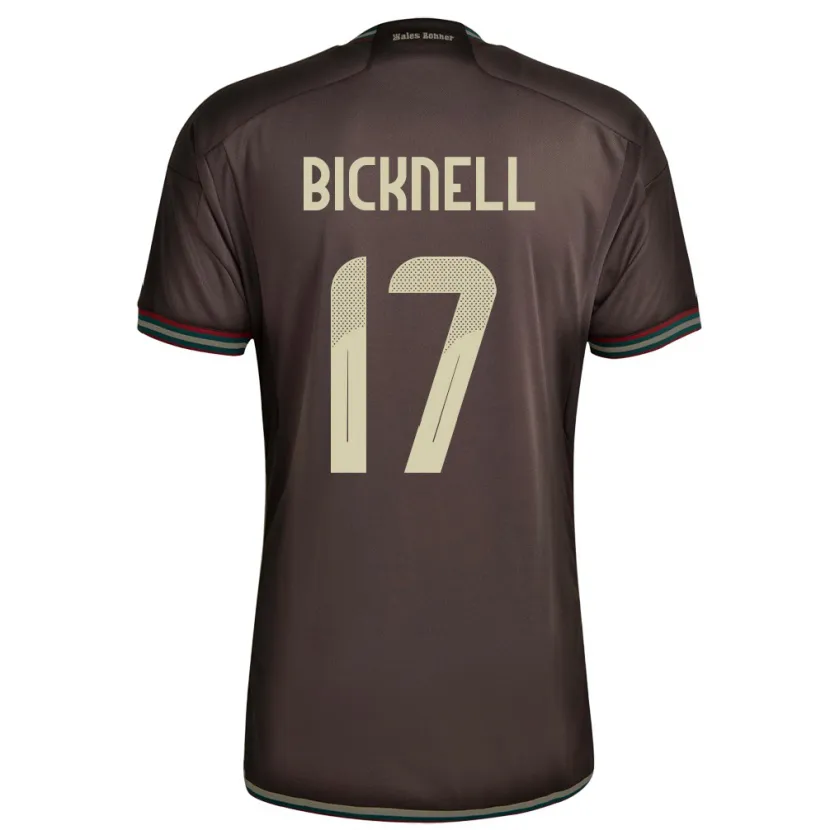 Danxen Mujer Camiseta Jamaica Alexander Bicknell #17 Marrón Noche 2ª Equipación 24-26 La Camisa México