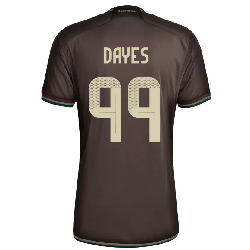Danxen Mujer Camiseta Jamaica Malikae Dayes #99 Marrón Noche 2ª Equipación 24-26 La Camisa México