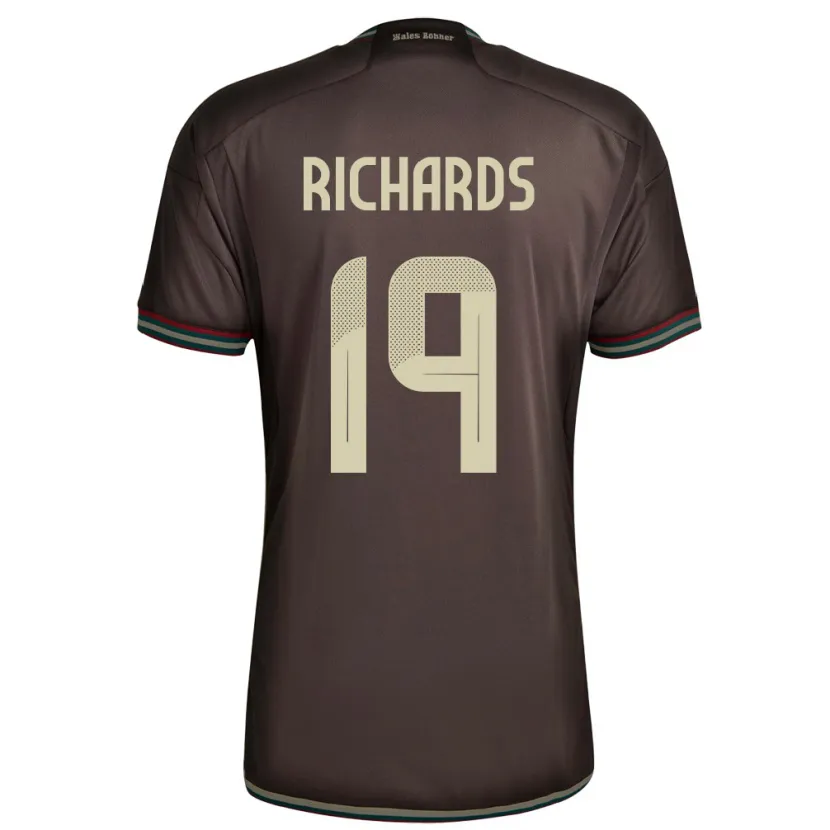 Danxen Mujer Camiseta Jamaica Davia Richards #19 Marrón Noche 2ª Equipación 24-26 La Camisa México