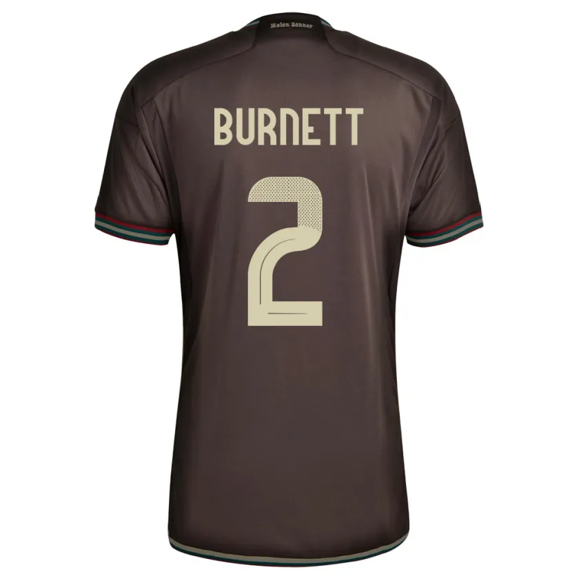 Danxen Mujer Camiseta Jamaica Theanna Burnett #2 Marrón Noche 2ª Equipación 24-26 La Camisa México