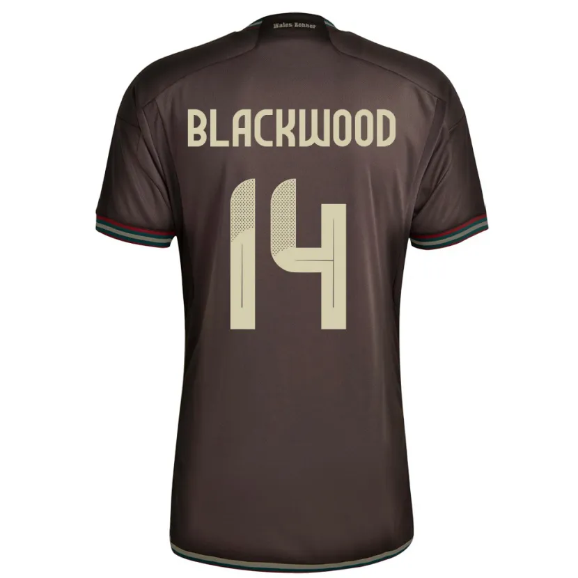 Danxen Mujer Camiseta Jamaica Deneisha Blackwood #14 Marrón Noche 2ª Equipación 24-26 La Camisa México