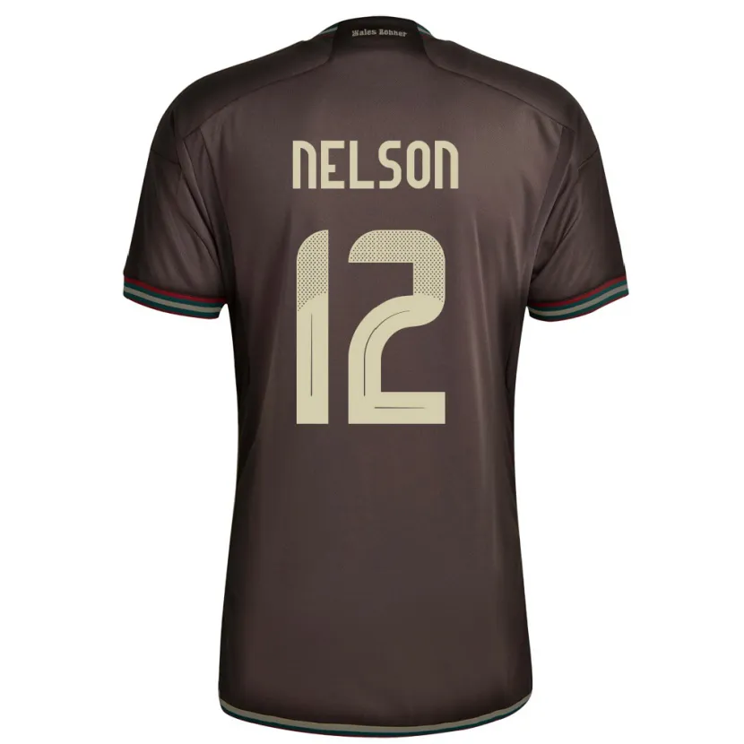 Danxen Mujer Camiseta Jamaica Tyiesha Nelson #12 Marrón Noche 2ª Equipación 24-26 La Camisa México