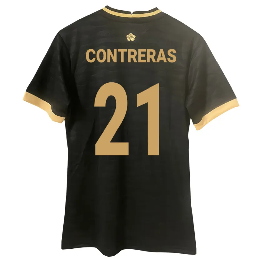 Danxen Mujer Camiseta Panamá Davis Contreras #21 Negro 2ª Equipación 24-26 La Camisa México