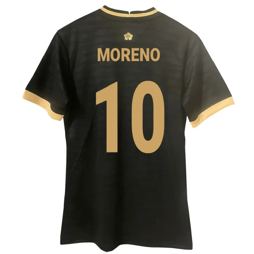 Danxen Mujer Camiseta Panamá Éric Moreno #10 Negro 2ª Equipación 24-26 La Camisa México