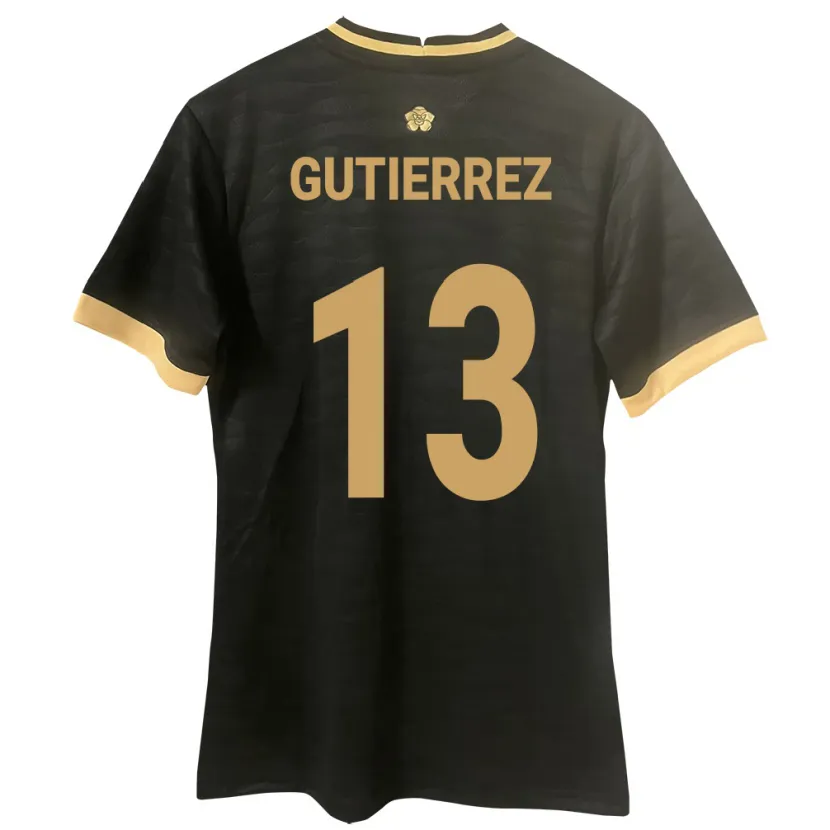 Danxen Mujer Camiseta Panamá Mickeylis Gutiérrez #13 Negro 2ª Equipación 24-26 La Camisa México