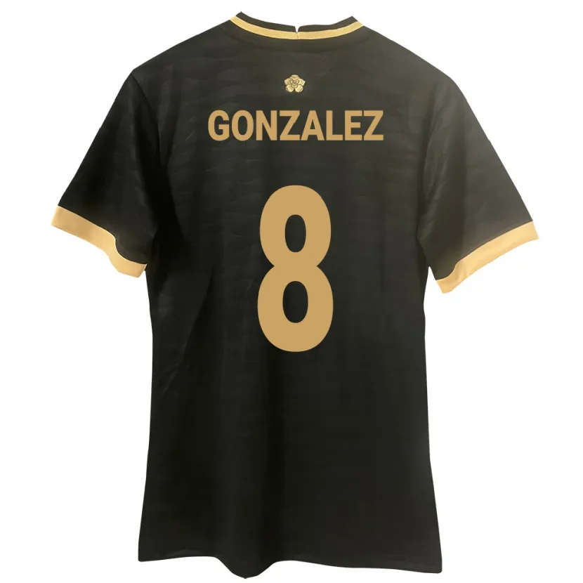 Danxen Mujer Camiseta Panamá Schiandra González #8 Negro 2ª Equipación 24-26 La Camisa México