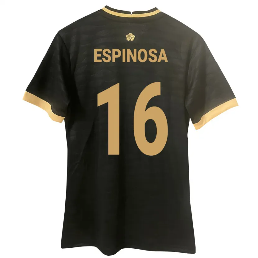 Danxen Mujer Camiseta Panamá Rebeca Espinosa #16 Negro 2ª Equipación 24-26 La Camisa México